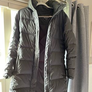 Patagonia grey size large long puffy